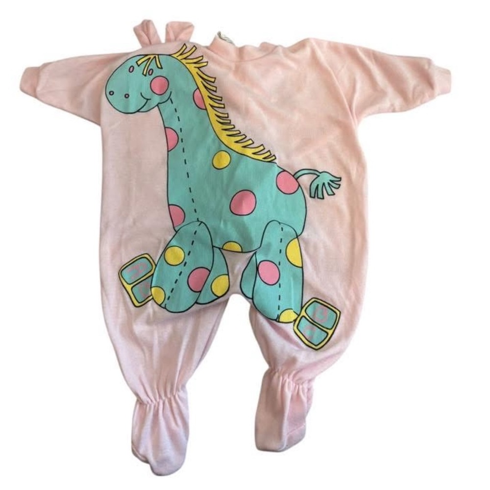 Vintage 90s Pastel Jammie’s With Large Dino on Front 12m